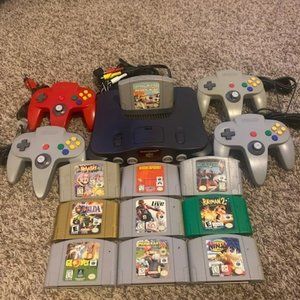 Nintendo 64 Console, Controllers, Games